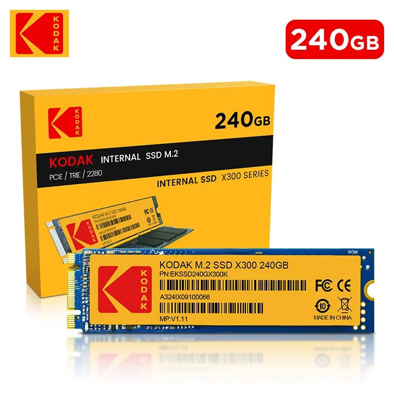 10pcs Original KODAK M.2 SSD 240GB M2 2280 Ssd X300 Hard drive 240GB Internal Solid State Drive 240gb for Laptop Desktop