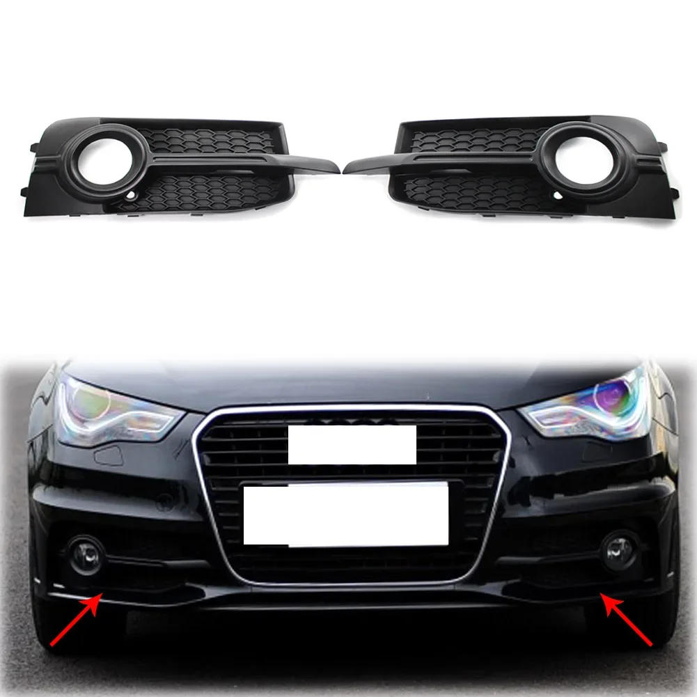 

1Pair For AUDI A1 8X 2011 2012 2013 2014 S-Line Fog Lamp Grille Front Bumper Honeycomb Grill Black ABS Decoration Left & Right