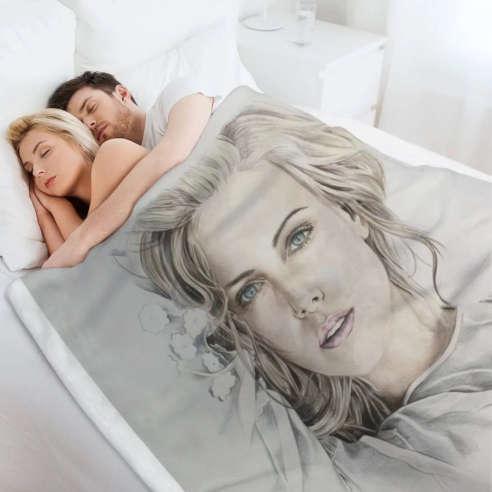 Одеяло с рисунком Charlize Theron персонализированный подарок одеяло для пикника