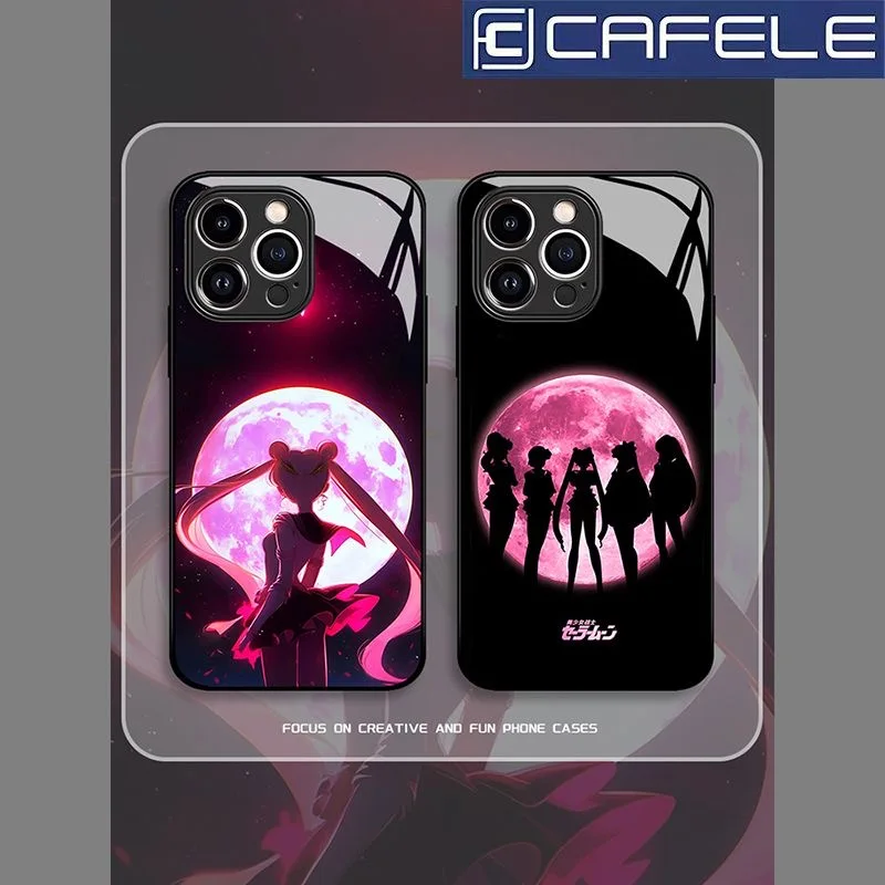 Advanced S-Sailors M-Moons Phone Case For Samsung Galaxy S25 S24 S23 S22 Note20 Ultra Plus 54 4G 5G Glass Soft Silicone Back