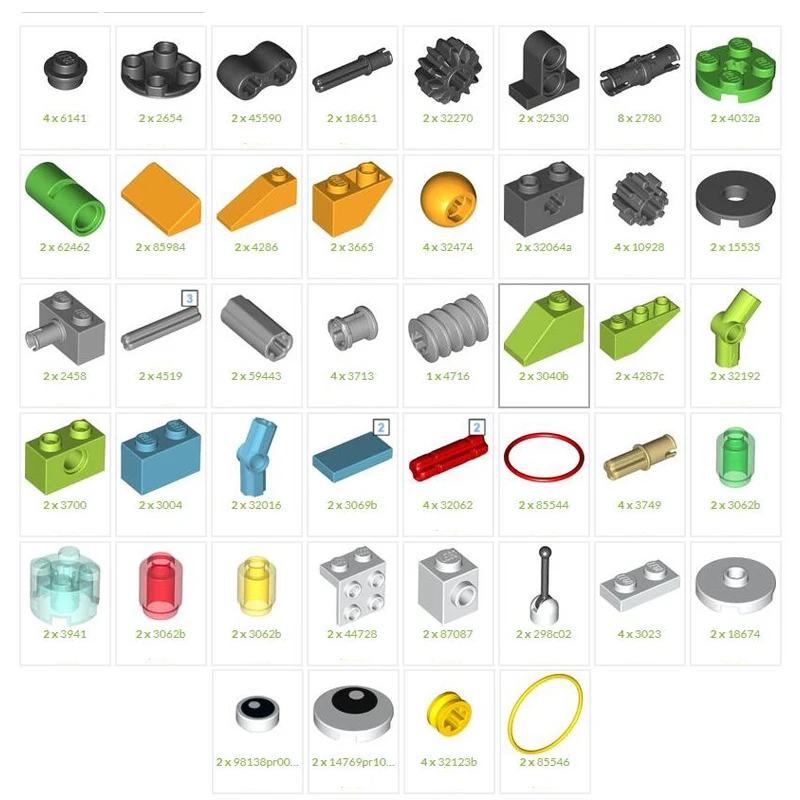 109 шт./лот технические детали WeDo 2 0 сменный комплект строительных блоков набор