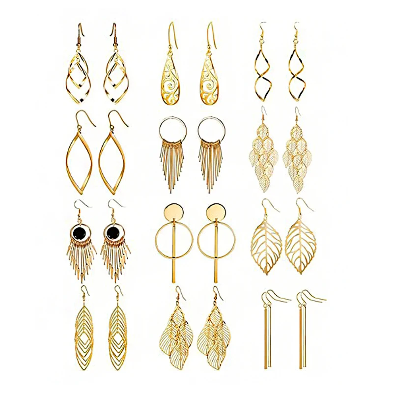 

Bugalaty Fashion Metal Alloy Leaf Butterfly Earrings for Women Dangles Ear Drops Earring