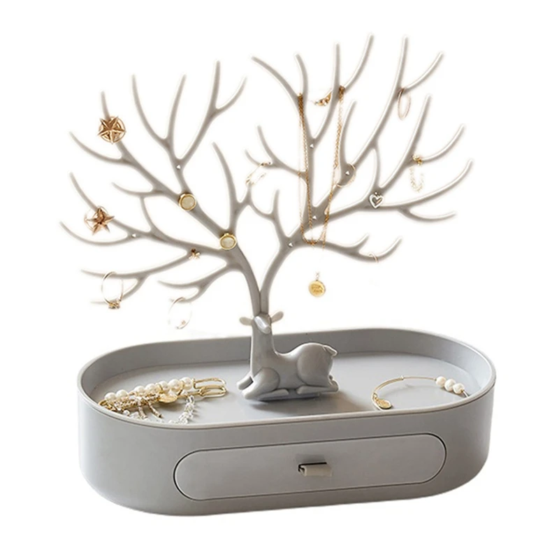

Deer Earrings Necklace Ring Pendant Bracelet Jewelry Display Stand Branch Tray Jewelry Organizing Hanger