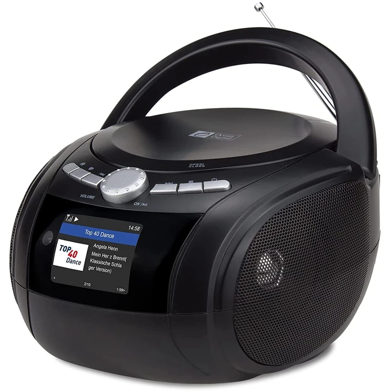 

Portable Stereo CD Boombox Internet Radio FM Radio CD Player With USB Playback, Bluetooth Playback, Aux Input US Plug