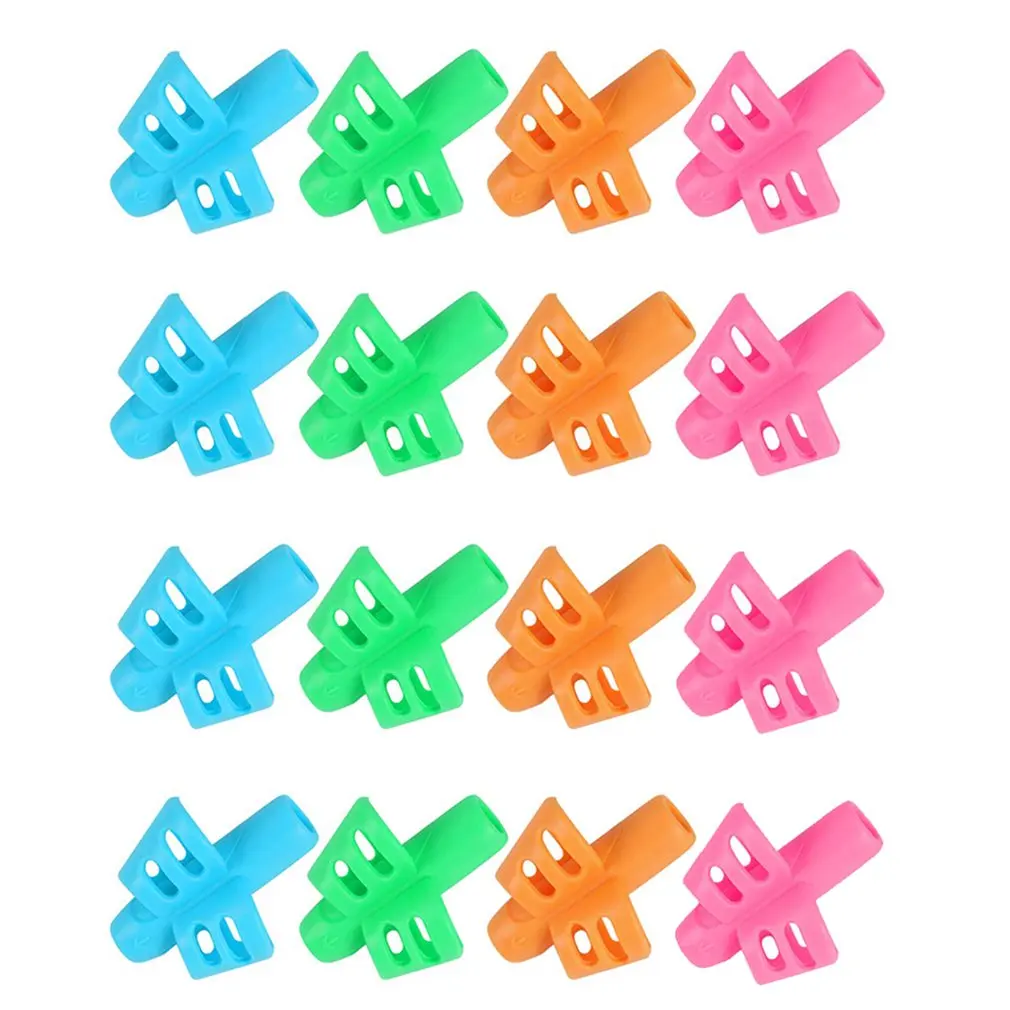 

16 pcs/lot Kids Pen Holder Silicone Baby Learning Writing Tool Correction Device Pencil Grasp Writing Aid Grip Stationery