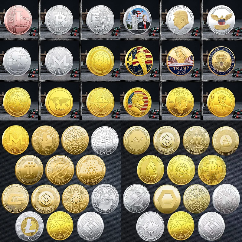 36 стилей, новая Коллекционная криптовалюта, монета да, нет, золотисто-серебристая, догкоин/Биткоин/криптовалюта/для коллектора монет Ada, Коллекционная монета