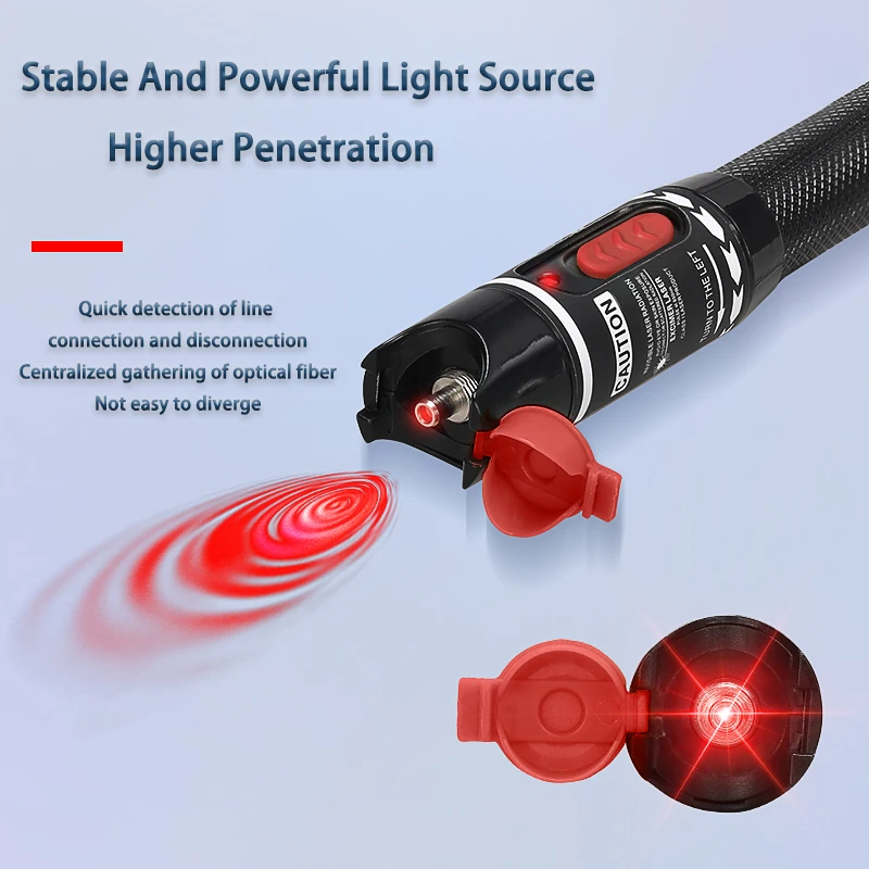 2PCS Optical Fiber Laser 5KM 10KM 20KM 30KM Optical Fiber Tester Red Laser Pen Optical Fault Visual Locator Laser pointer Tools