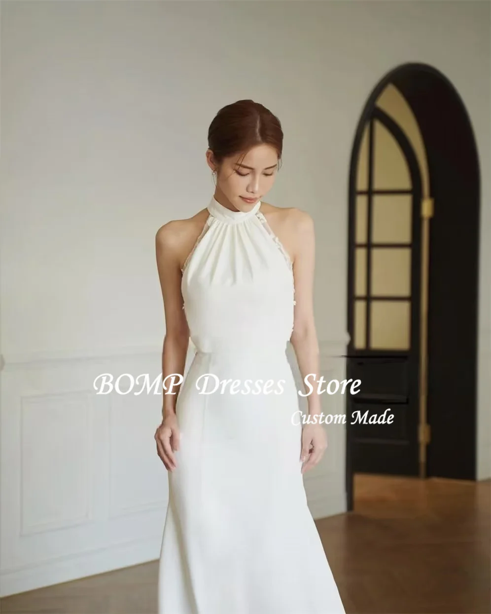 BOMP Элегантные свадебные платья из атласа