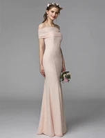mermaid bridesmaid dress za fashion strapless sleeveless backless floor length chiffon with sash ribbon pleats 2022
