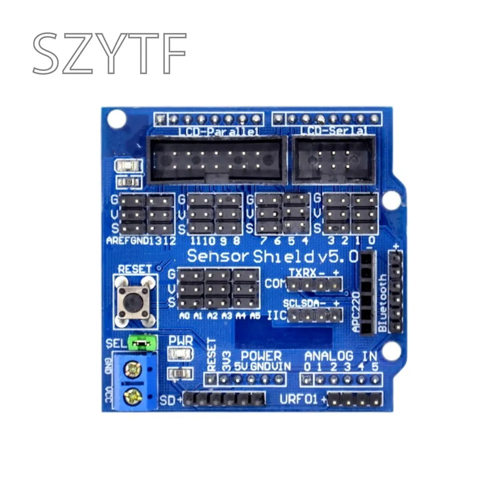 Щит датчика V5.0 плата расширения UNO MEGA R3 V5 Для Arduino электронные строительные блоки