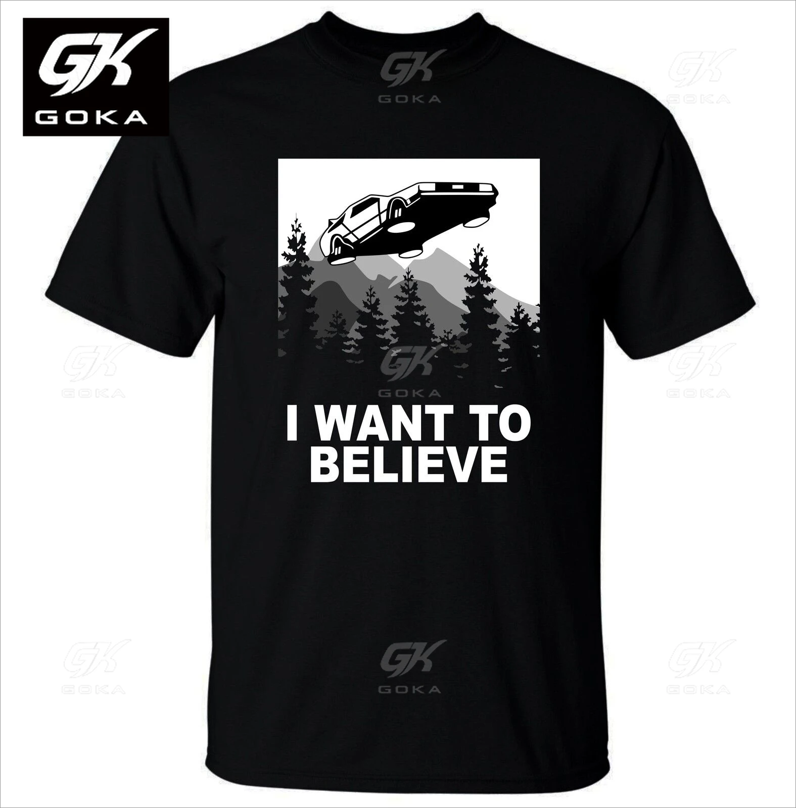 Мужская футболка Я хочу верить будущее-забавная научная фантастика пародия