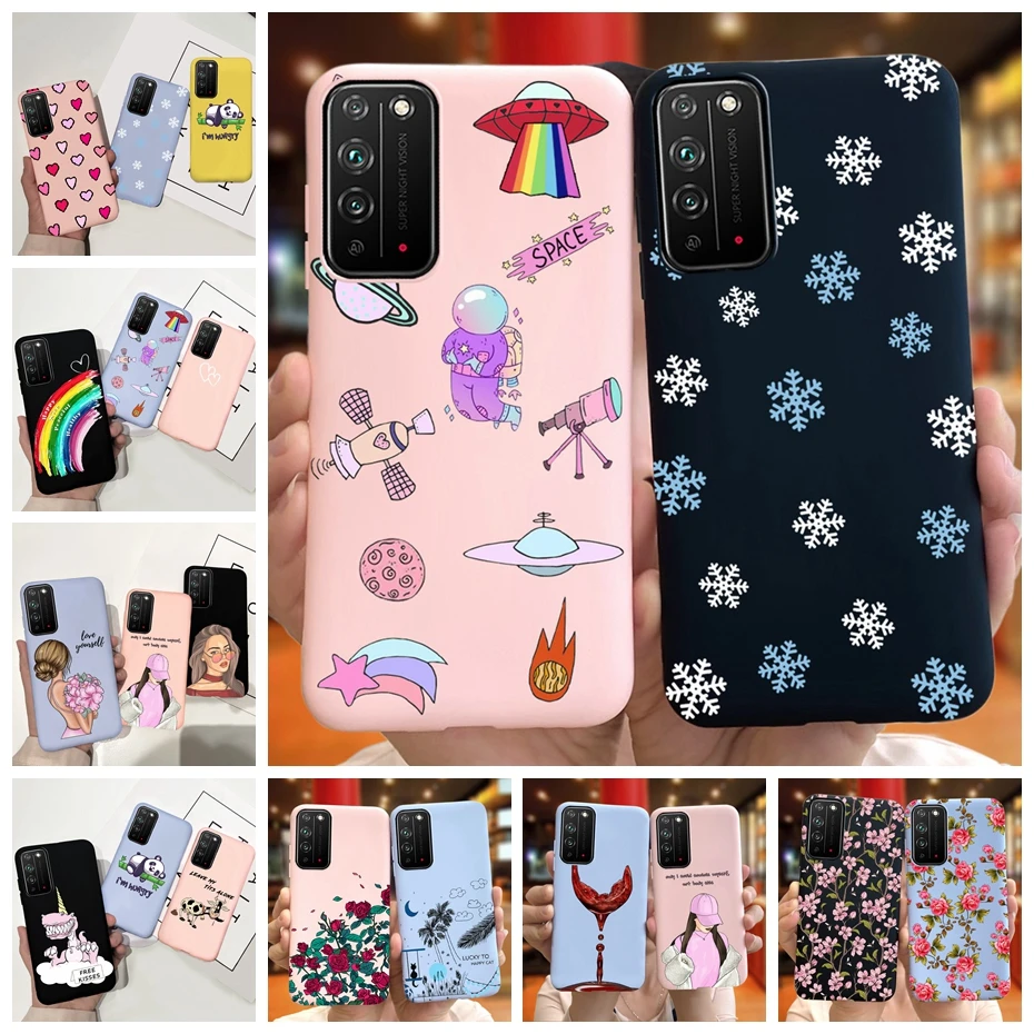 Для Honor X10 чехол для телефона мультяшный Мягкий силиконовый чехол-бампер Huawei HonorX10