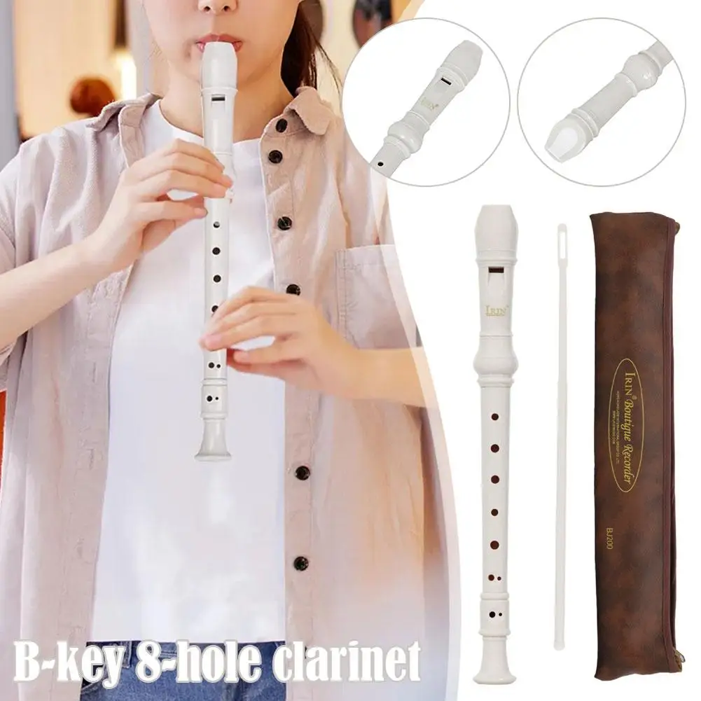 

RIN British ABS Baroque High Pitched B Key Eight Hole Optional Three Flute Vertical Color Instrument Flute Resin Vertical E8Y5