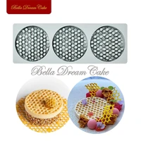 3d round bump honeycomb design lace mat diy fondant chocolate mold molecular cuisine silicone pad cake decorating tools bakeware
