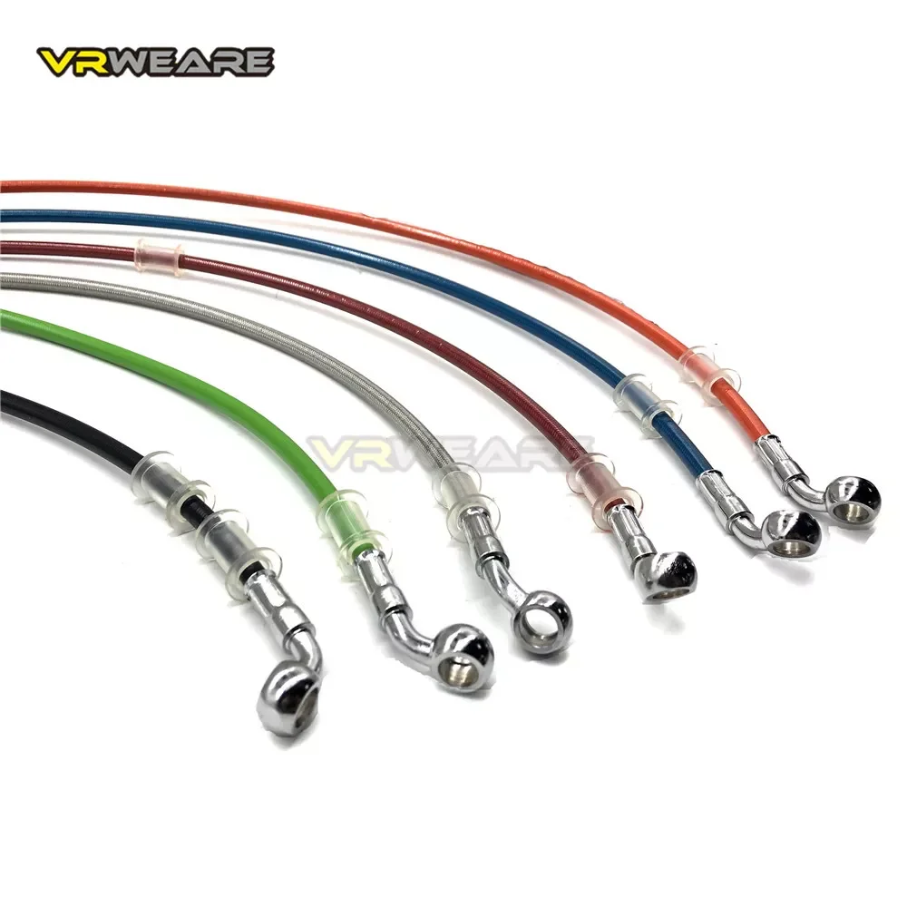 

NEW2023 motorcycle Universal Brake Hose Line Steel Brake cable Hydraulic Banjo pipe 400mm-1500mm for head both sides 28 ° -60