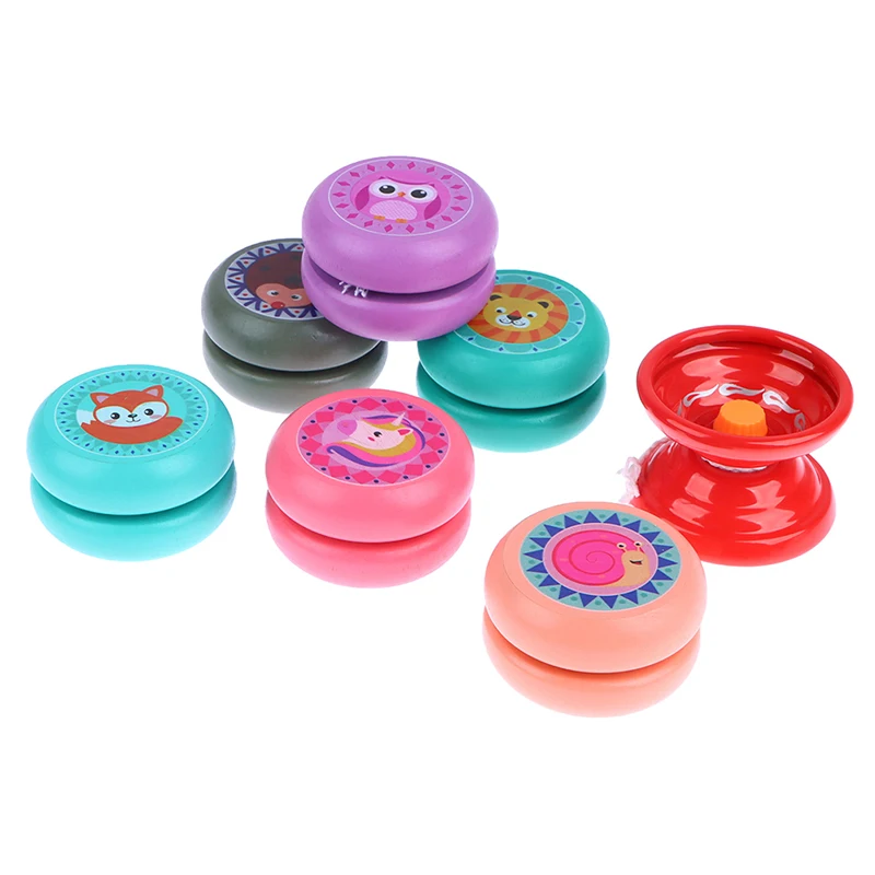 Детский шар йо-йо милые животные принты деревянные игрушки божья коровка Детские