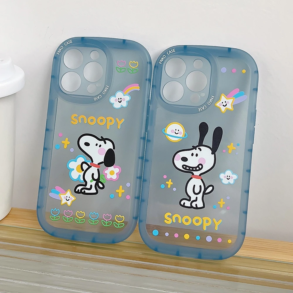 

Cute cartoon funny dog Snoopy Phone Case For Iphone 11 12 13 Pro Max X Xs Xr 7 8 Plus Soft Silicone TPU Transparent Cover