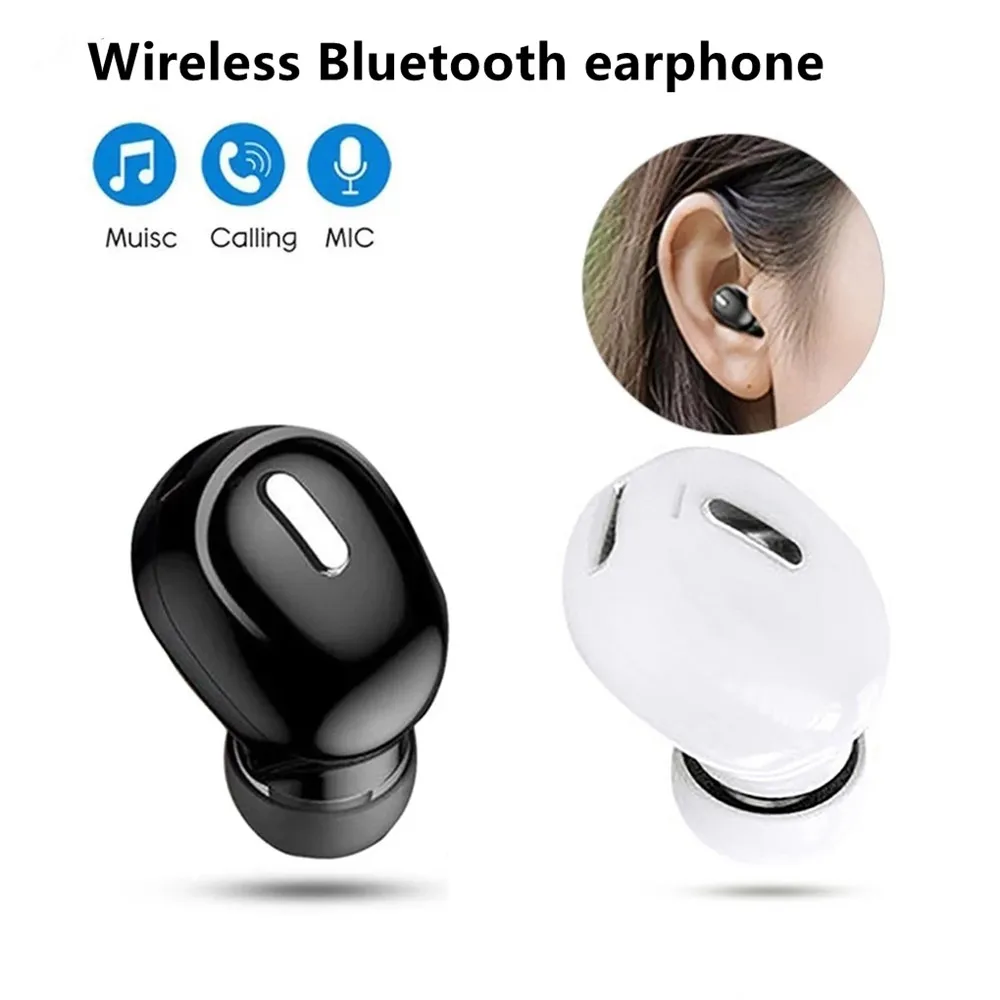 

Беспроводные Bluetooth-наушники, миниатюрные Bluetooth-наушники-вкладыши с микрофоном, гарнитура громкой связи для Samsung, Iphone, Huawei, Xiaomi, Redmi