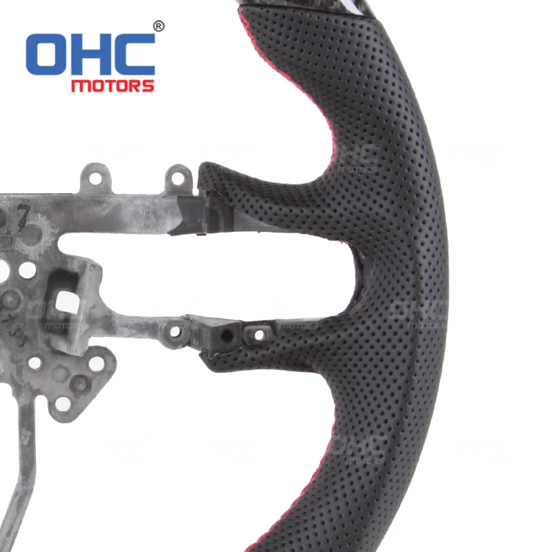 Фото Для Honda Fit, HR-V, XRV, City, Gienia, Civic 8-го поколения. Перфорированная кожа, карбон + руль с LED-подсветкой №3