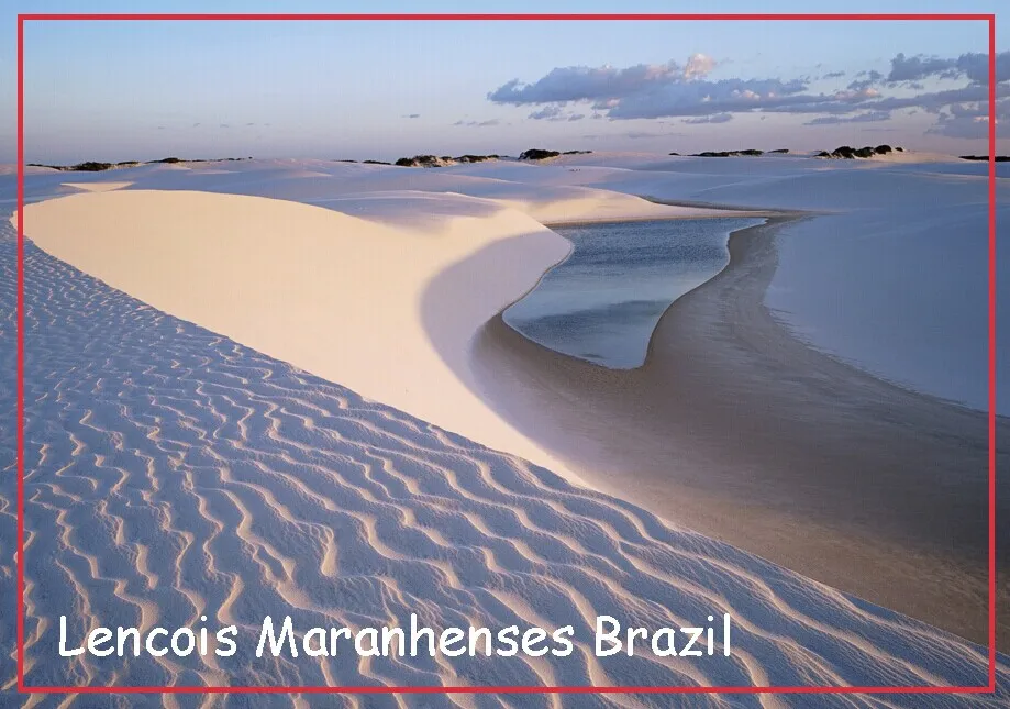 

SOUVEMAG Rectangle 78*54*3 mm Brazil Lencois Maranhenses National Park Refrigerator Magnets 20455