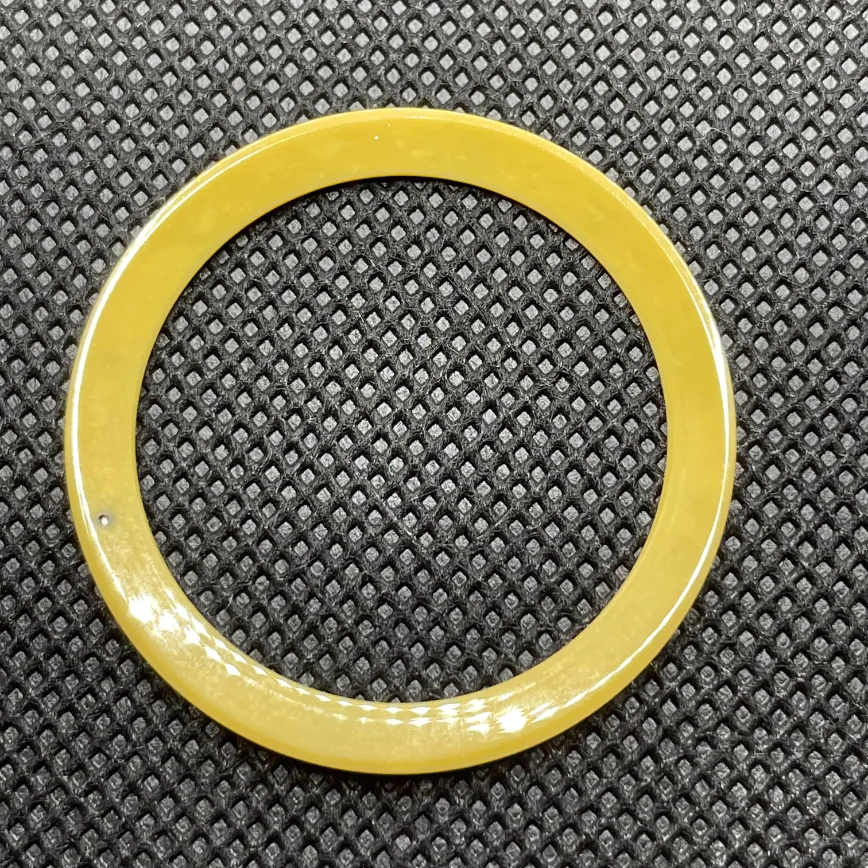 38mm Watch Bezel Insert Ceramic Bezel Mouth Yellow Ice Blue Luminous Chronograph Bezel Watch Accessories Outside Diameter 38mm