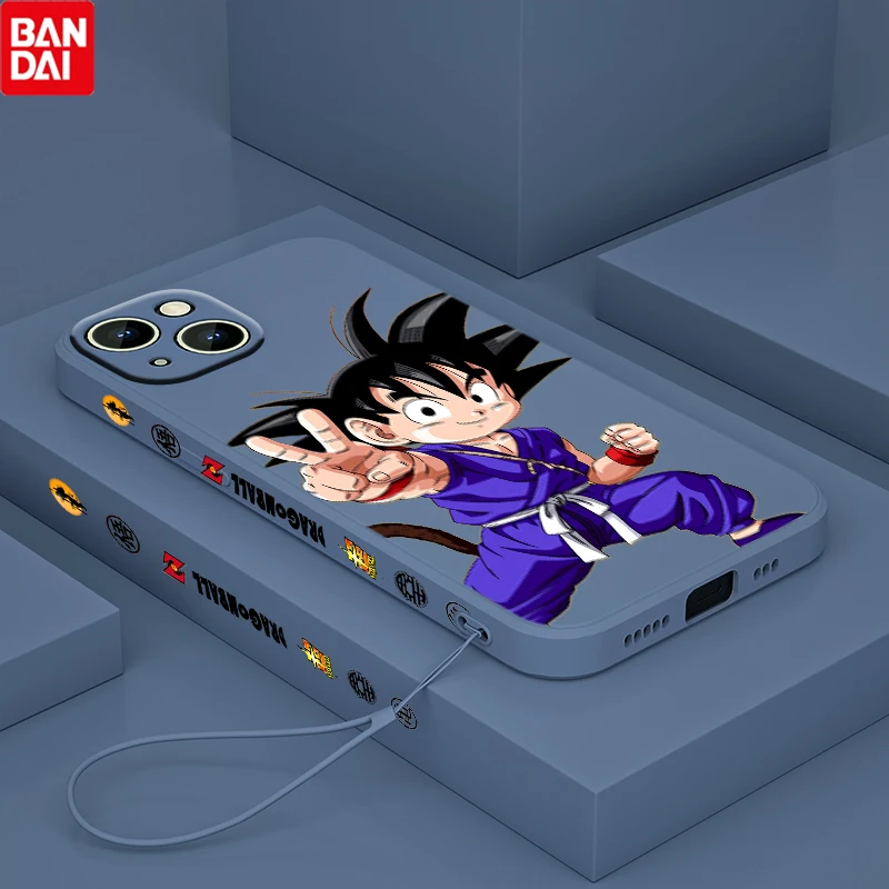 

Hot Anime Dragon Ball Boy For Apple iPhone 13 12 Mini 11 Pro XS MAX XR X 8 7 6S SE Plus Liquid Left Rope Phone Case Coque Cover