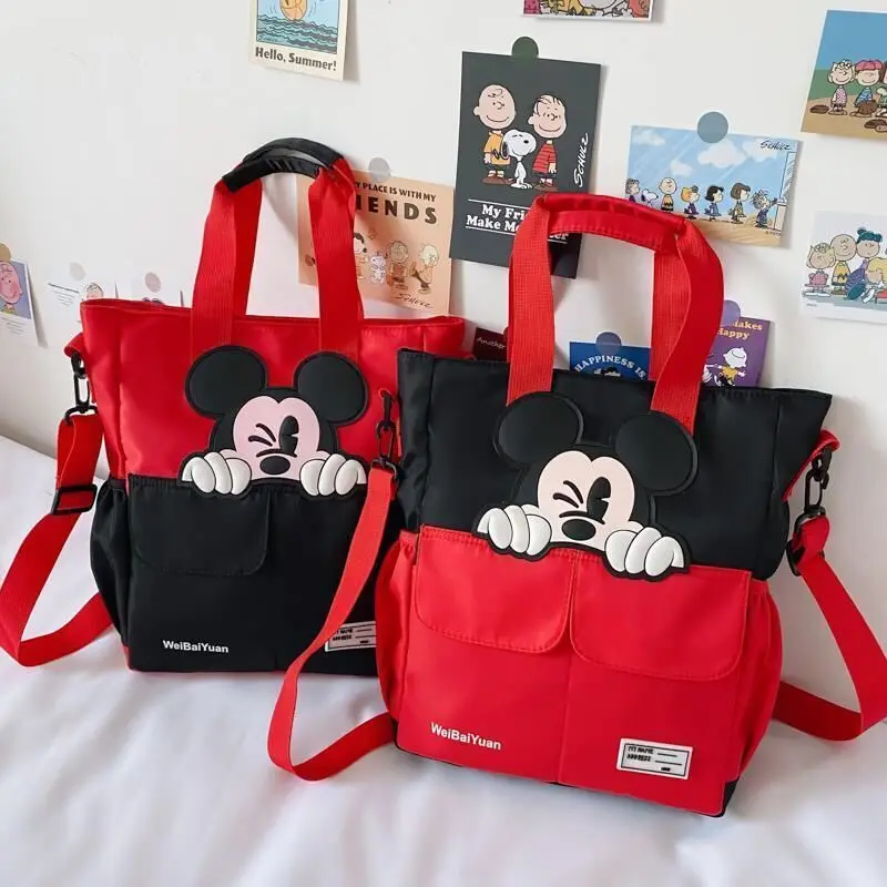 

Disney Cartoon Mickey Mouse Women's Bag Cute Print Bags for Women Shoulder Bag Casual Shopping Canvas Shopper Bag Crossbody Bags