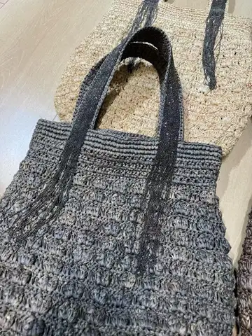 Женская летняя универсальная элегантная соломенная сумка 23*28