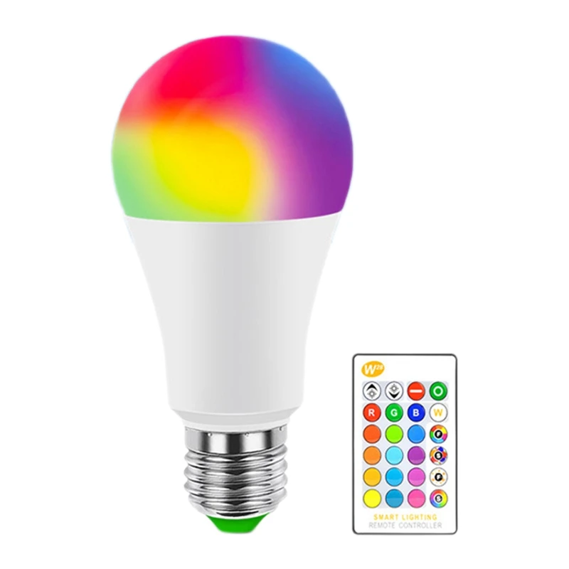 

E27 Smart Control Lamp Led RGB Light Dimmable 7W RGBW Led Lamp Colorful Changing Bulb Led Lampada RGBW White Decor Home