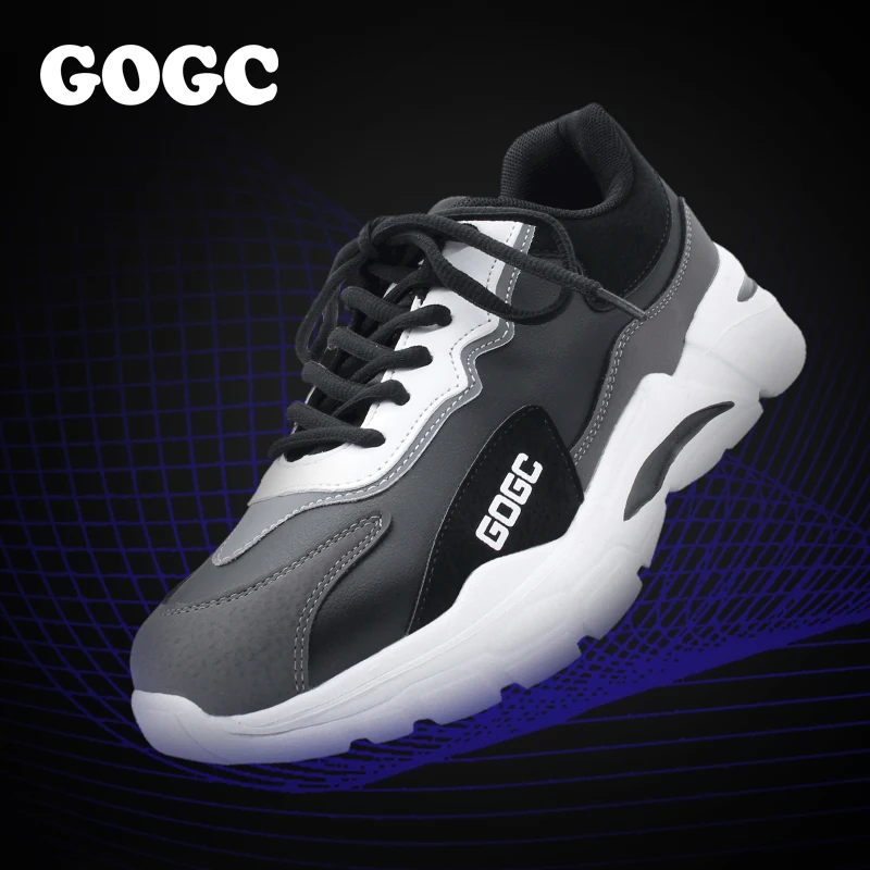 Кроссовки GOGC мужские из спилка модная Роскошная повседневная обувь для отдыха