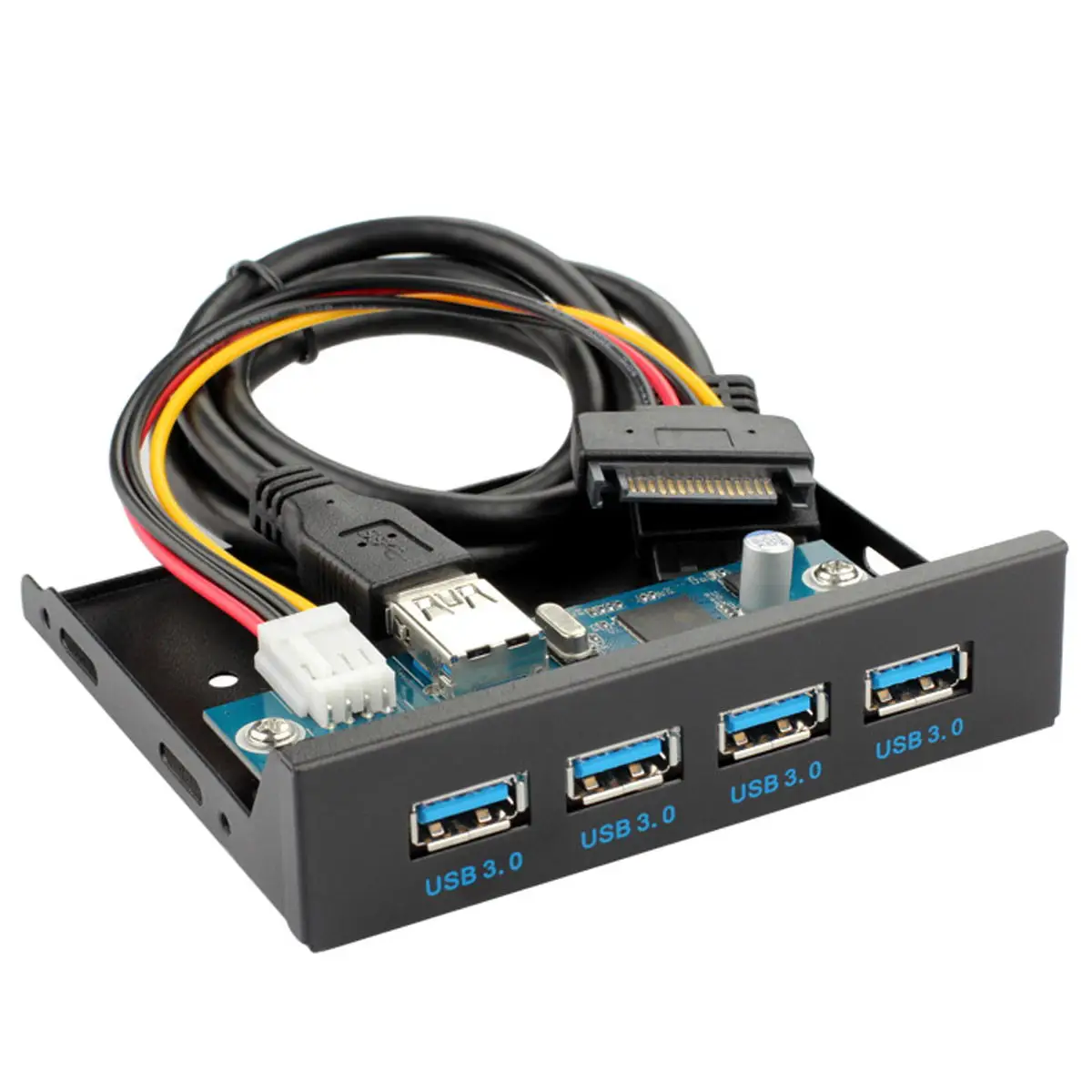 

USB 3,0 концентратор CY Xiwai с 4 портами, передняя панель для материнской платы, 20-контактный Соединительный кабель для отсека флоппи 3,5 дюйма