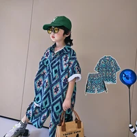 boy clothes set summer casual streetwear shirt shorts two piece teenage boys fashion loose outfits 12 13 years children clothing