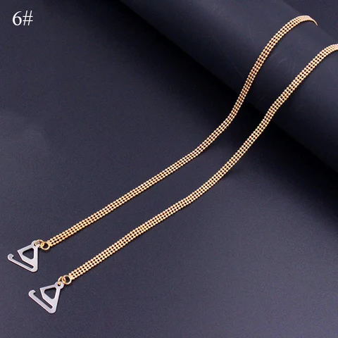 Sexy Metal Bra Straps Crystal Shoulder Straps Rhinestone Non-Slip Invisible Underwear Straps Accessories Off-the-shoulder Simple