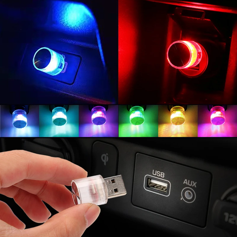 Фото Миниатюрсветильник USB-разъем, 1 шт., светодиодный, для вечерние, подключения к интерьеру автомобиля №2