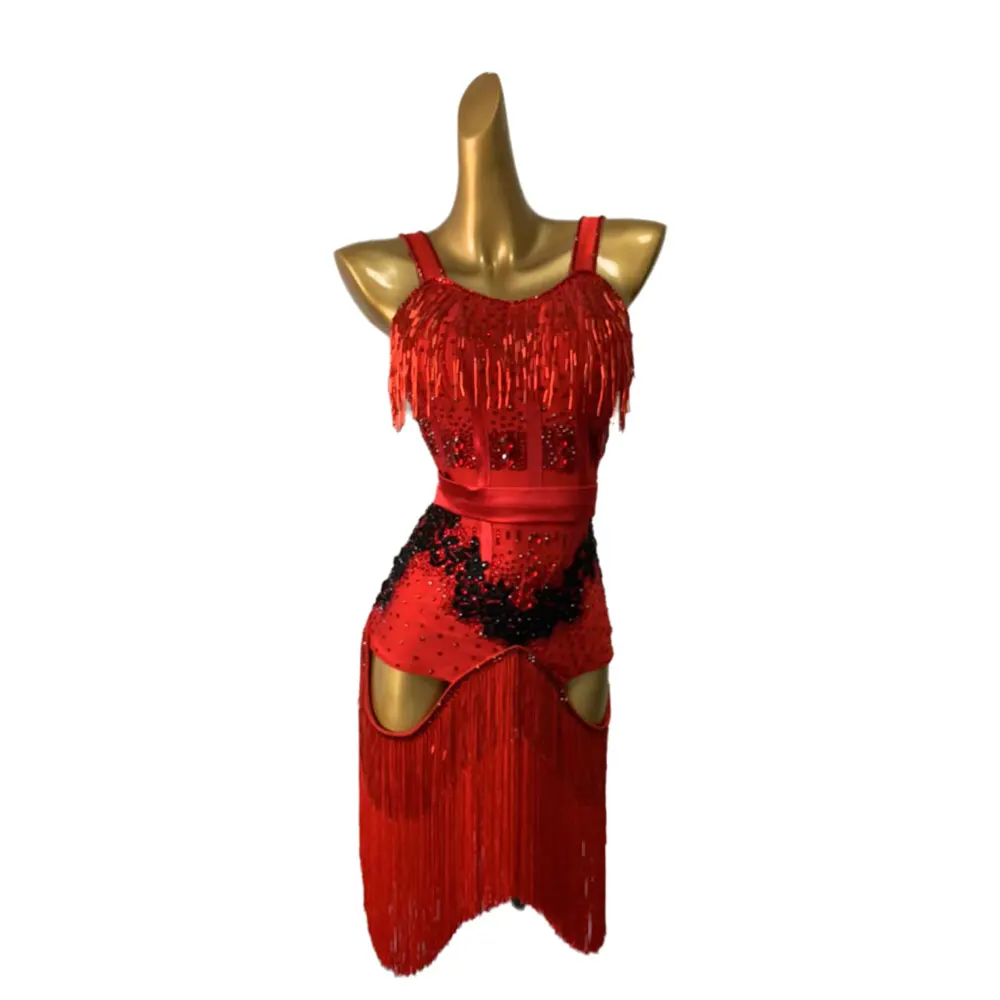 Женская сценическая одежда для латиноамериканских танцев высококачественное