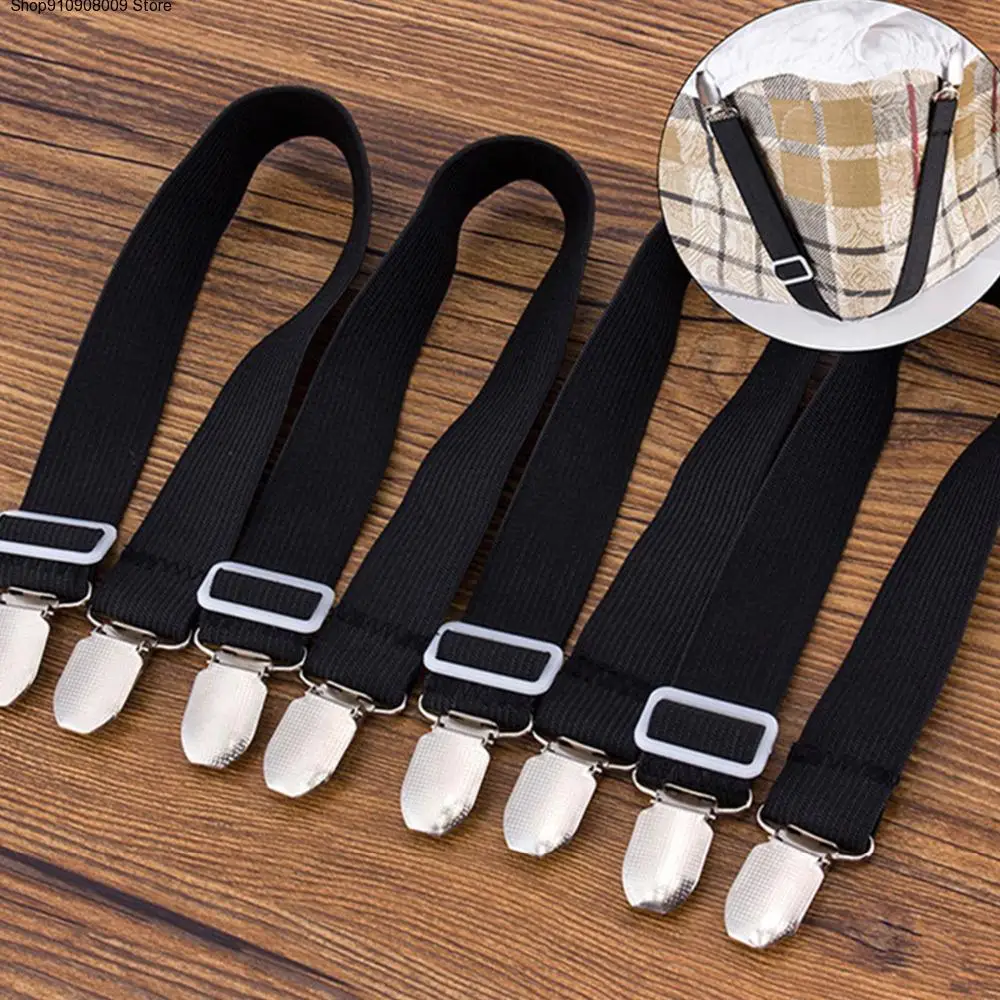 

4pcs/lot 4 Corner Elastic Mattress Clip Elastic Bed Sheet Grippers Holder Cover Blankets Fasteners Fixing Non Slip Straps Belt