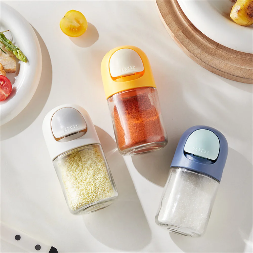 

Kitchen Utensils Salt Bottle Quantitative Salt Scientific Diet Storage Container Self-designed Quantitative Salt Pot Push Type