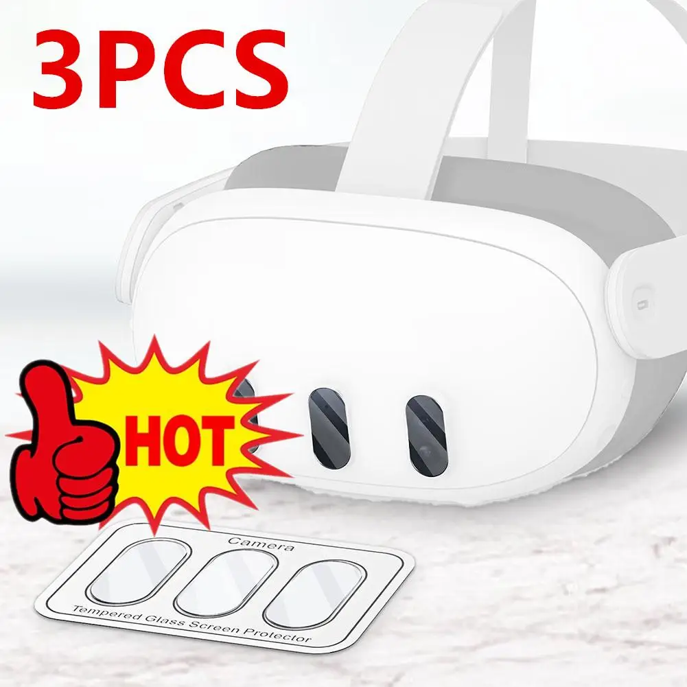 3 шт. закаленная пленка для Meta Quest Основной блок HD полупрозрачная Олеофобная