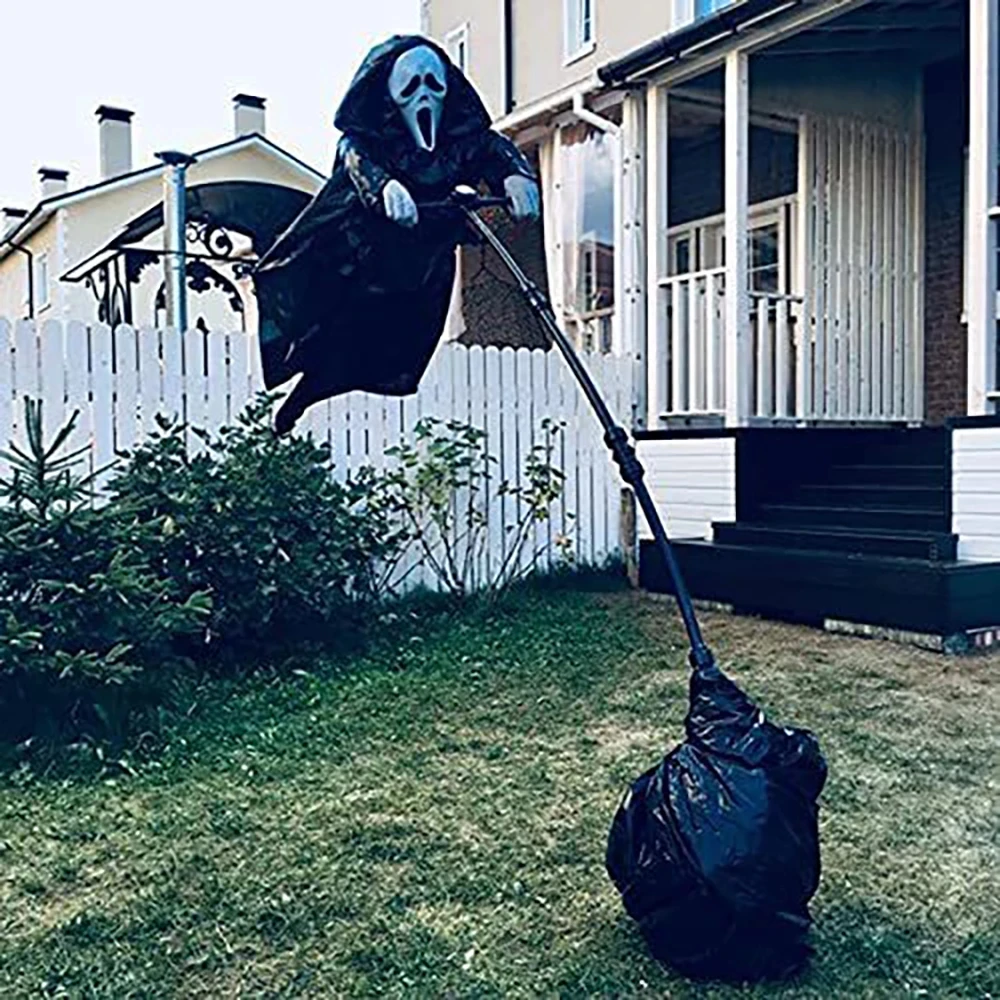 

Grim Reaper Ghostface Scarecrow Yard Art, подвесной страшный крик, призрак, Хэллоуин, крик, Ghostface, Scarecrow, уличный садовый декор
