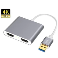 usb 3 0 to dual hdmi compatible usb 3 0 converter 2 in 1 usb dock station hub 5gbps adapter cable for phone macbook laptop tv