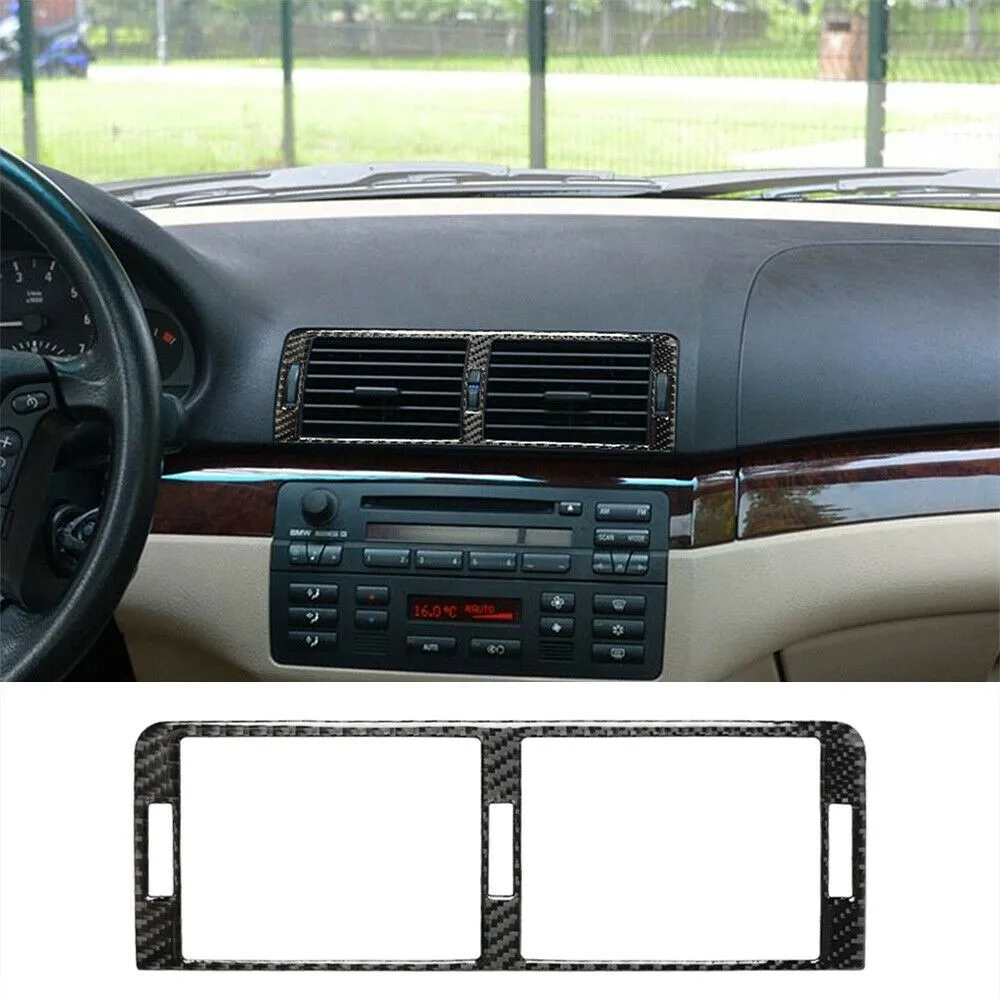

1 шт. Центральная отделка для вентиляционного отверстия из углеродного волокна для BMW 3 серии E46 1998-2005 автомобильные наклейки аксессуары