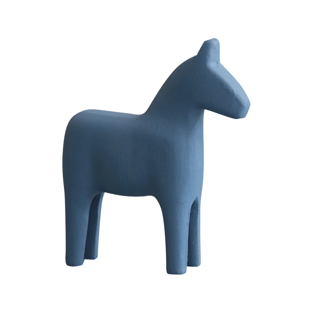 

Small Wooden Horse Ornament Unique Decor Kids Car Toys Crafts Office Room Adornment Porch Decorative Model Child