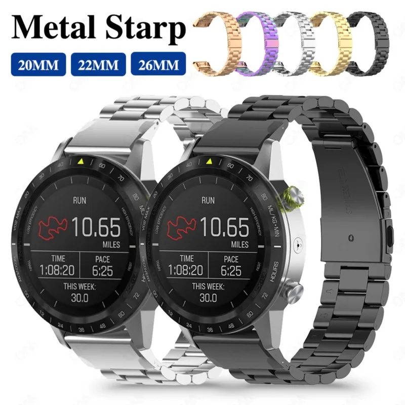 

Metal Strap For Garmin Fenix 7 7X 7S 6 6X 6S 5 5X 5S Quick Release Watch Band No Gap Stainless Steel Solid Bracelet Replacement