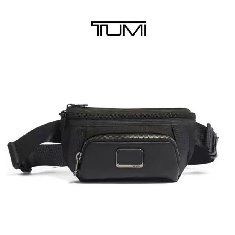 Tumi Ballistic Nylon Men's Casual Waist Bag Shoulder Bag Chest Crossbody Bag Mobile Phone Bag Pouch Mochilas Masculinas Designer