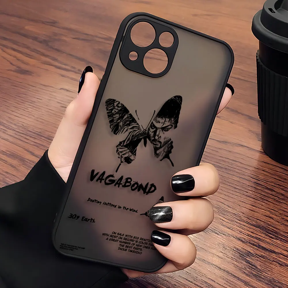 Японский чехол для телефона Vagabond Samurai iPhone 15 14 13 12 11 Mini Pro Max X XR XSMax 7 8 Plus матовая