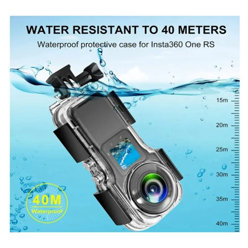 Фото Водонепроницаемый чехол N05R для экшн-камеры ONE 1 Inch, глубина погружения 40 м, портативные аксессуары №3
