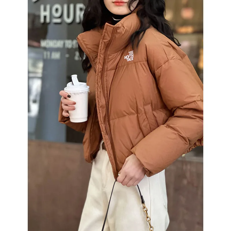 

Winter 2023 Short Down Jacket Women's Loose Fashion Thermal Puffer Jacket Coat 5060