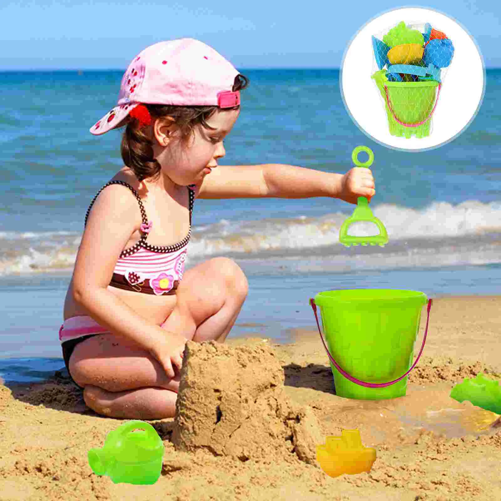 25 шт. пляжные ведра игрушки для детей летние инструменты песка детские с откидной