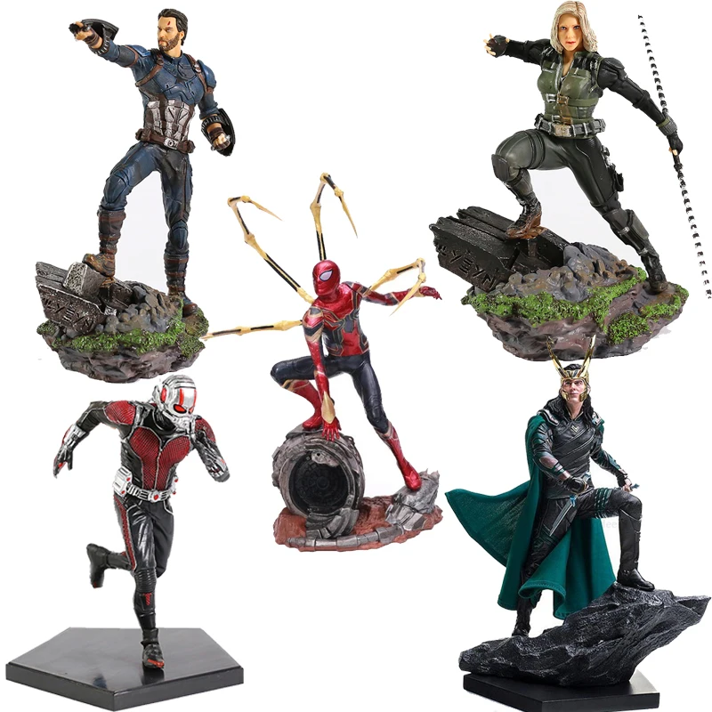 

Marvel Avengers ARTFX Infinity War Iron Studio Spider Spiderman Captain America Ant Man Loki Laufeyson Action Figure Model Doll