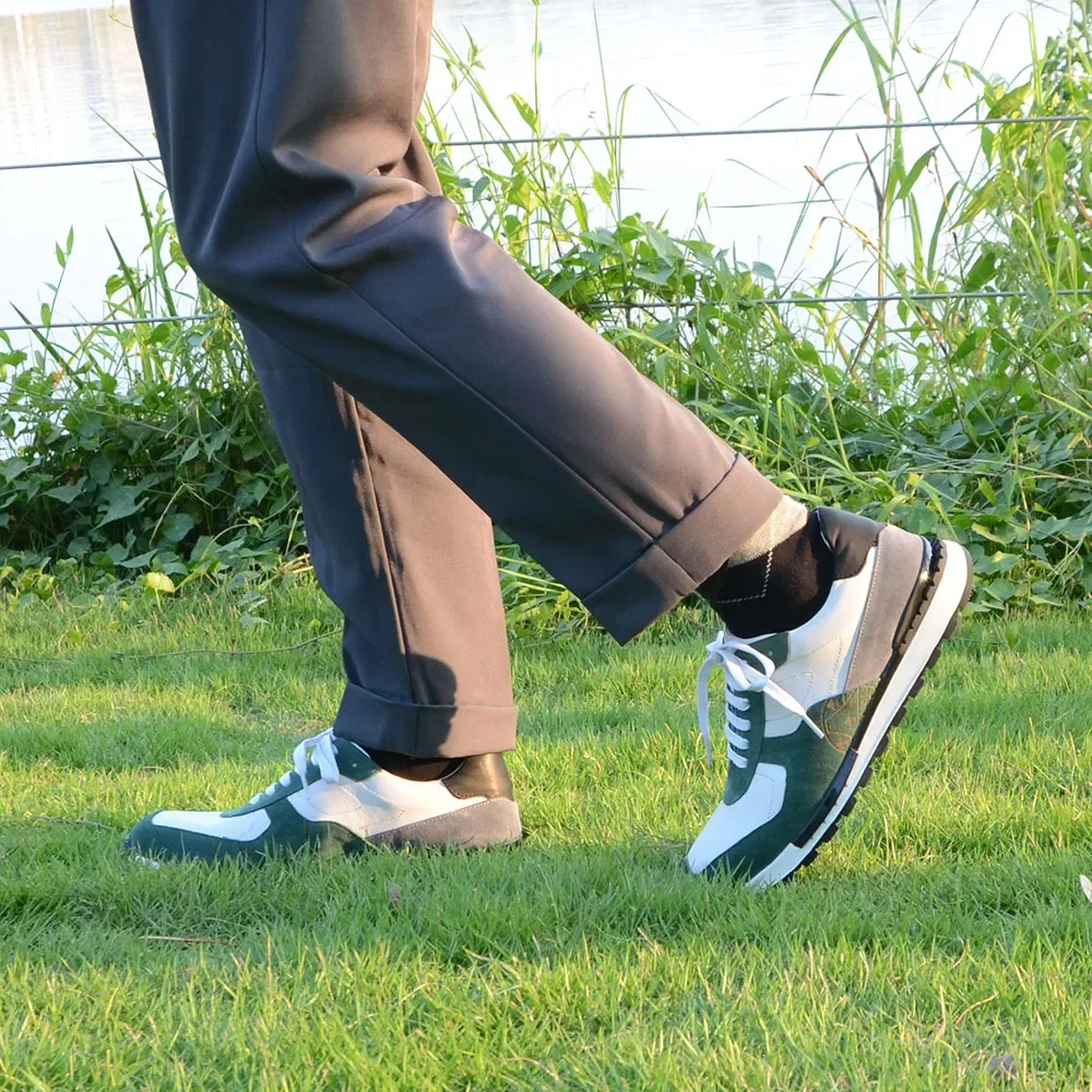 Роскошные брендовые мужские кроссовки из натуральной коровьей замши